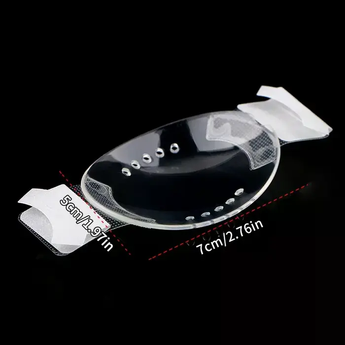 Bouclier oculaire auto-adhésif en plastique transparent