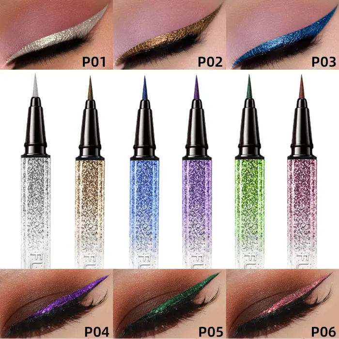Fard à paupières brillant diamant 6 couleurs