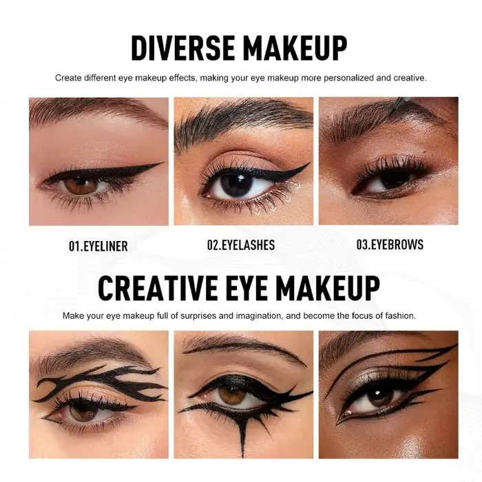 Stylo Eyeliner liquide lisse 5 pièces/ensemble