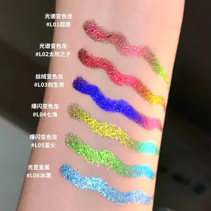 Kaleidos Eyeliner Gel crayon imperméable couleur caméléon longue tenue paillettes métalliques ombres à paupières stylo Eye Liner timbre maquillage
