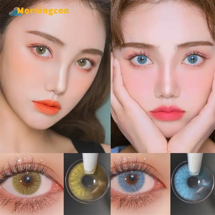 Morningcon – lentilles de Contact de couleur jaune vin pour les yeux