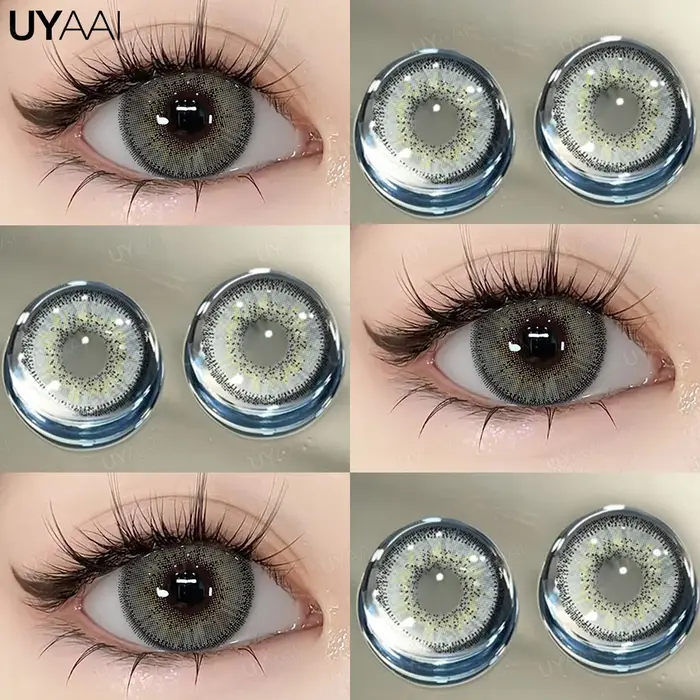 UYAAI 1 paire de contacts pour les yeux bleus élèves de couleur verte pour les yeux lentilles de cou