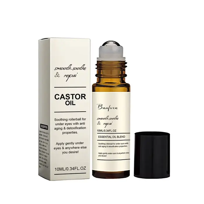 Huile de Ricin pour les yeux, Essence à bille, hydratante, lisse, zone des yeux, sérum nourrissant p