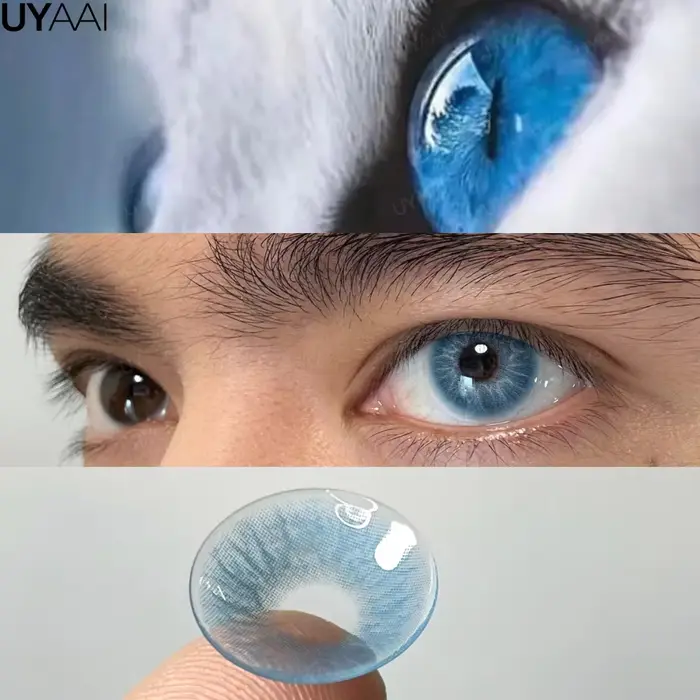 UYAAI 1 Paire de Lentilles de Couleur Bleues