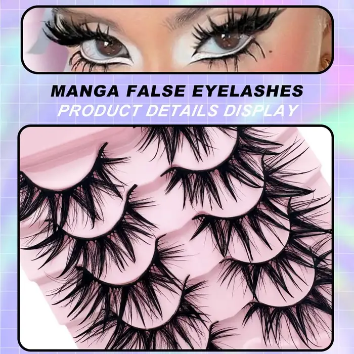 5 paires de faux cils à la mode