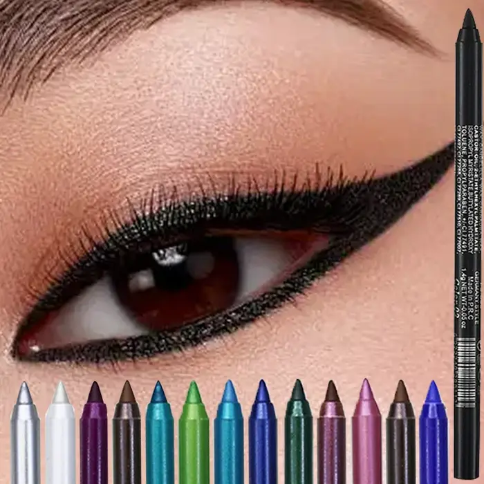 Crayon Eyeliner 17 couleurs, imperméable, longue durée, noir, marron, stylo Gel Eyeliner, fard à paupières multicolore, maquillage mat nacré