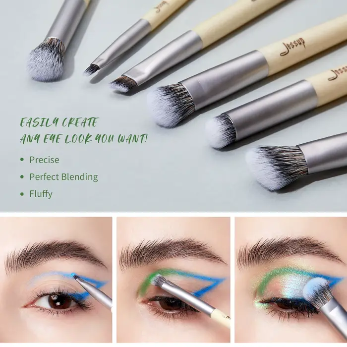 Jessup-Ensemble de pinceaux de maquillage, fond de teint en poudre synthétique de qualité supérieure