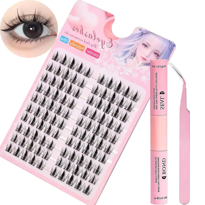 Kit de Faux Cils avec Adhésif et Scellant