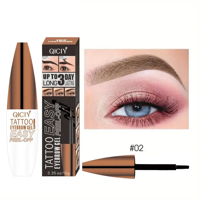 Mascara Teintant Peel-Off pour Sourcils, Longue Tenue, Imperméable, Brun Naturel, Gel pour Sourcils,