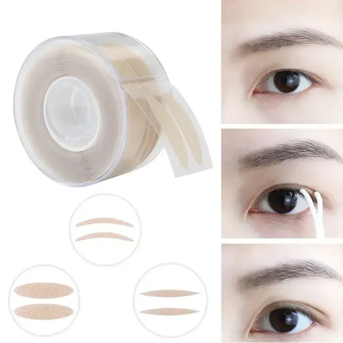 600 pièces autocollant de bande de paupière Invisible Double pli paupière dentelle bande de cils auto-adhésif cils outils cils Patch maquillage