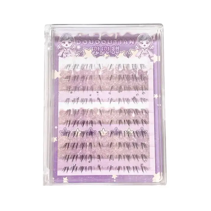 Cils inférieurs Oblique volant chat moustaches femmes naturel auto-adhésif cils outil de maquillage