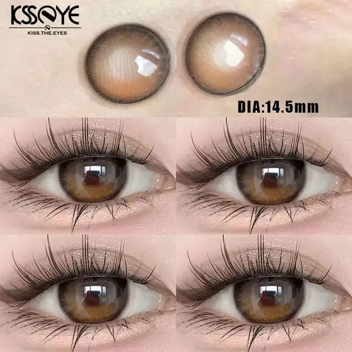 KSSEYE 2 pièces lentilles de contact yeux naturels myopie Prescription cercle
