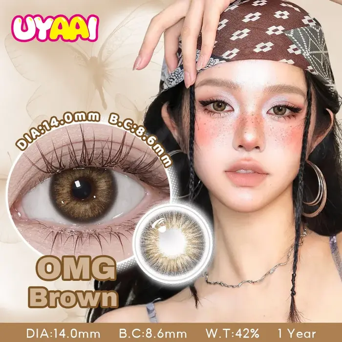 UYAAI couleur Contact marron yeux
