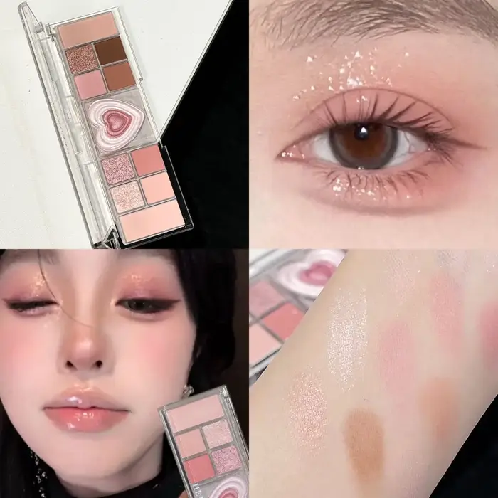 Palette de maquillage pour les yeux, 12 couleurs, thé abricot, fard à paupières à faible Saturation,