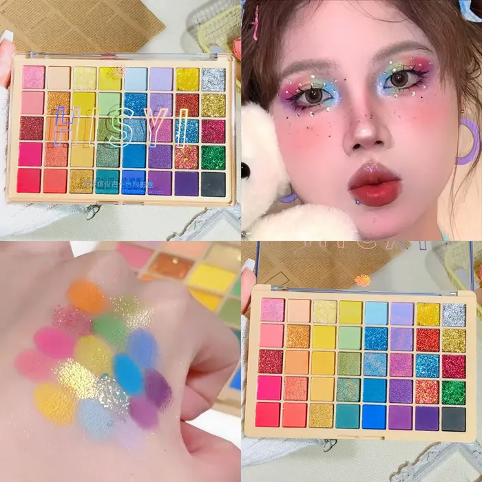 Ensemble de fards à paupières colorés