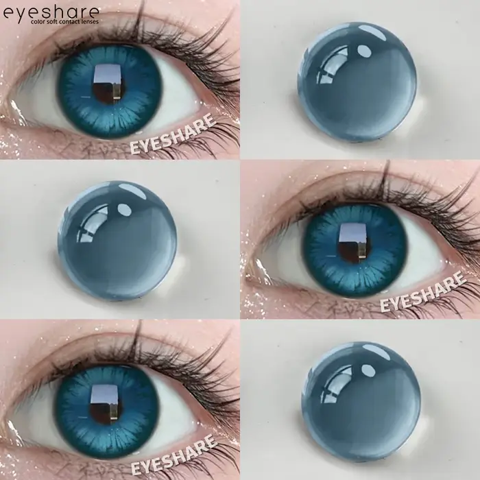 AMARA 1 paire Cosplay lentilles de Contact rouges pour les yeux
