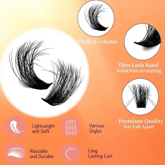 Faux cils 100D, style volume 3D