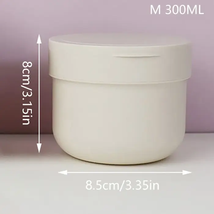 Pot démaquillant rechargeable de 300/400ml, 1 pièce, avec cuillère, Pot de maquillage vide en plasti