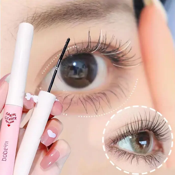 Mascara en fibres de soie à brosse ultra-fine, allongeant et volumisant, waterproof, anti-bavures, longue tenue, unisexe, sans danger pour les yeux