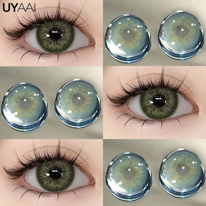 UYAAI 1 paire de lentilles naturelles couleur marron