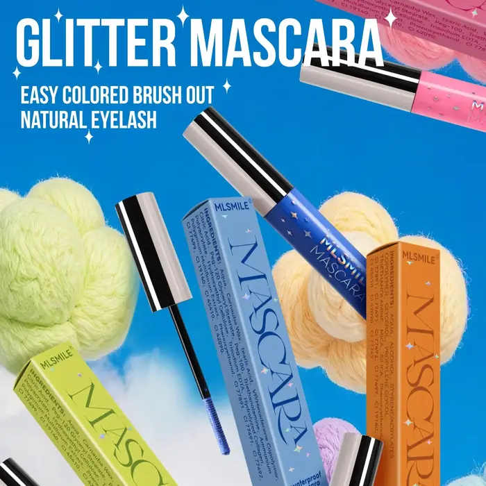 Mascara diamant or scintillant