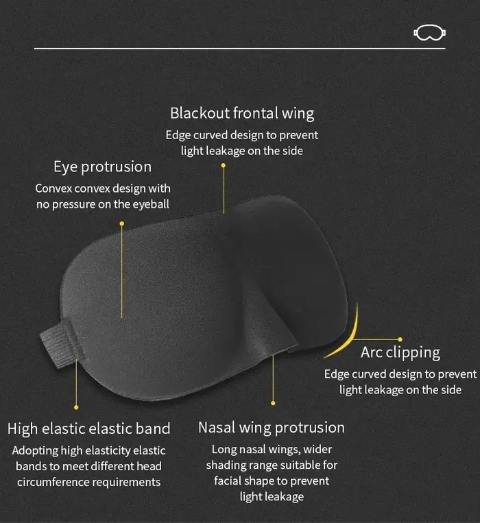 Masque de sommeil 3D pour les yeux