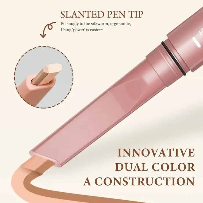 Crayon illuminateur Aegyo Sal waterproof naturel double couleur pour les yeux, effet « silkworm », contour et highlighter pour le maquillage des yeux