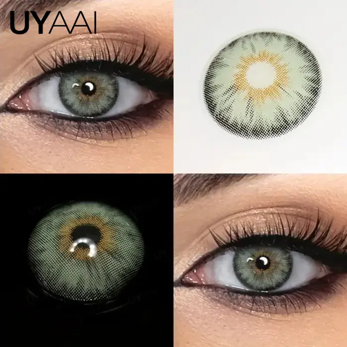 UYAAI Siri 1 paire d'élèves colorées pour les yeux de couleur marron yeux de couleur verte cosmétiqu