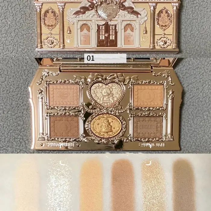 Flower Knows SWEETIE BEAR COLLECTION Palette d'ombres à paupières 6 couleurs maquillage longue durée