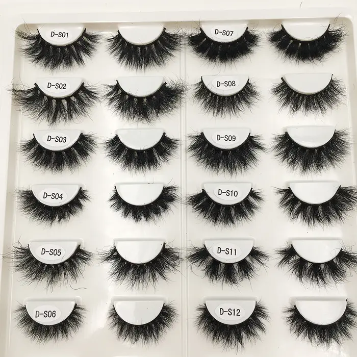 RED SIREN – Faux-cils en vison véritable, 5/10/50 paires, poils naturels, courts et clairsemés, en v