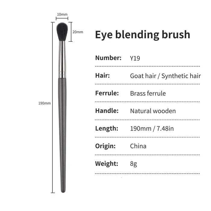 Fard à paupières mélange brosse maquillage naturel chèvre cheveux tache ombre