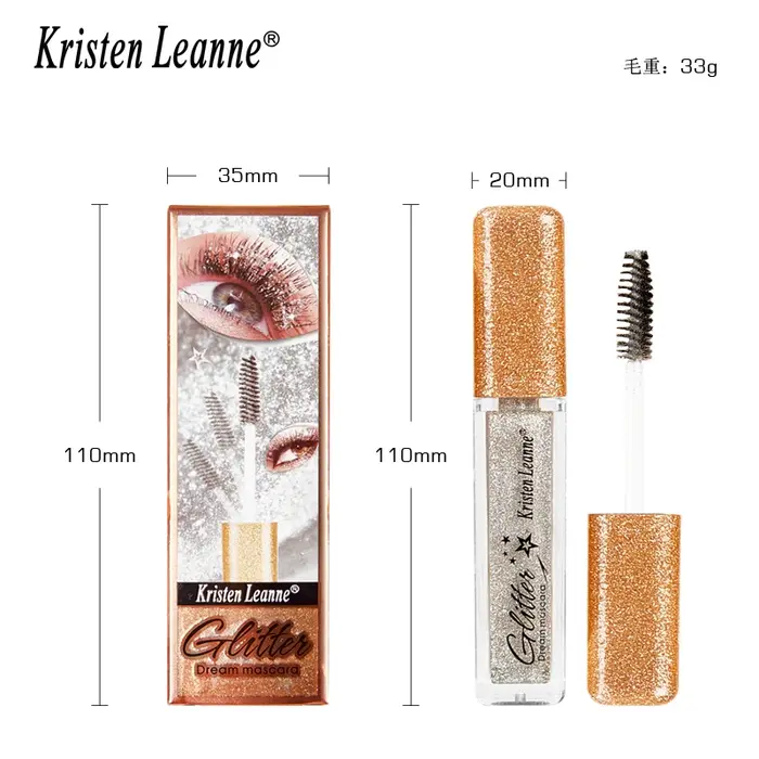 Mascara à paillettes or Rose