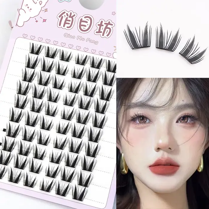 10 rangées de faux cils naturels