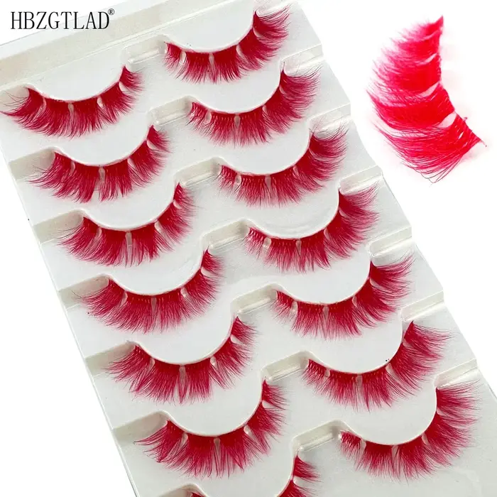 Cils de couleur rose Manga