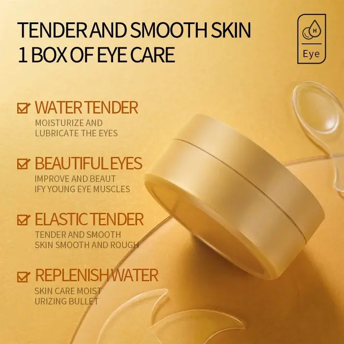 Masque pour les yeux hydratant au collagène doré