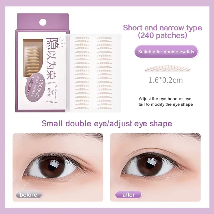 Autocollants Double paupière, 240 pièces, bandes de beauté naturelles invisibles et durables pour fa