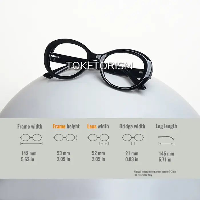 Toketorism Vintage ovale montures de lunettes femmes lumière bleue
