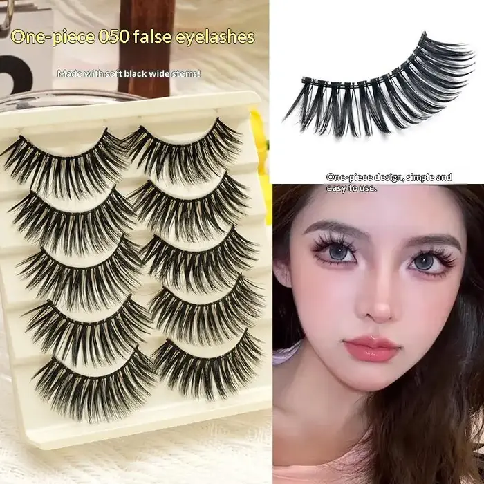 5 paires de faux cils Manga pour cosplay
