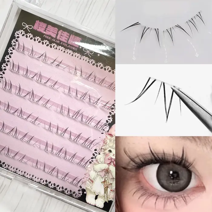4-6mm sans colle faux cils nouveau Style coréen