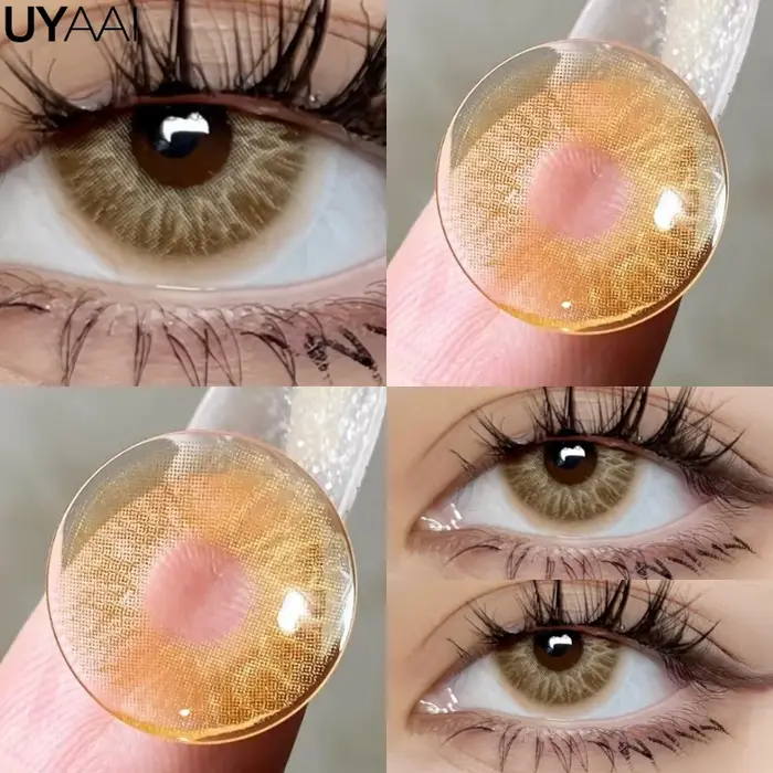 Lentilles de contact colorées UYAAI pour la beauté des yeux, lentilles bleues pour le maquillage des
