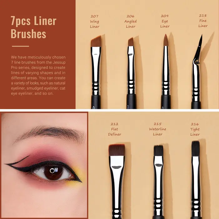 Jessup-Ensemble de pinceaux de maquillage pour les yeux