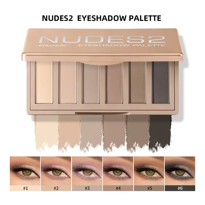 Naked 2 Basics Palette de fards à paupières neutres mats et ombre miroir Six couleurs contour fards 