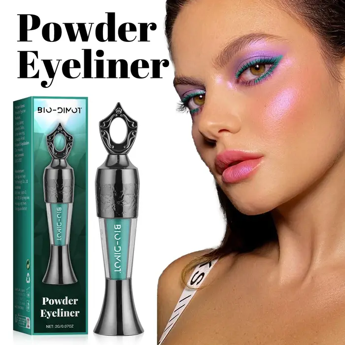 Eyeliner en poudre imperméable et anti-taches – Couleur longue durée et intense pour un aspect naturel ou audacieux