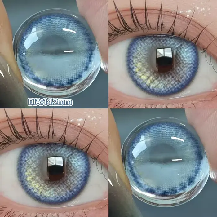 OVOLOOK-2pcs lentilles de Contact dégradées arc-en-ciel pour les yeux lentilles de myopie couleur be