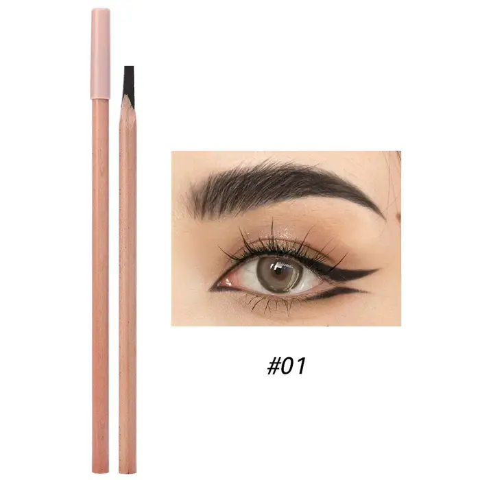 Crayon à sourcils en bois Microblading, résistant aux taches, Eyeliner longue durée, naturel, doux e