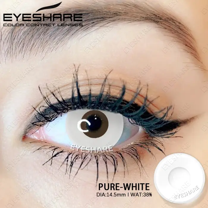 EYESHARE Halloween lentilles de Contact blanches pour les fêtes fous Cosplay lentilles colorées Anim