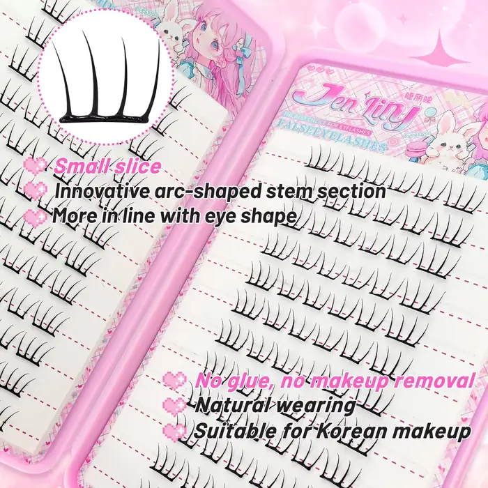 【Style K-pop 2.0】Faux cils autocollants - Pas de colle nécessaire