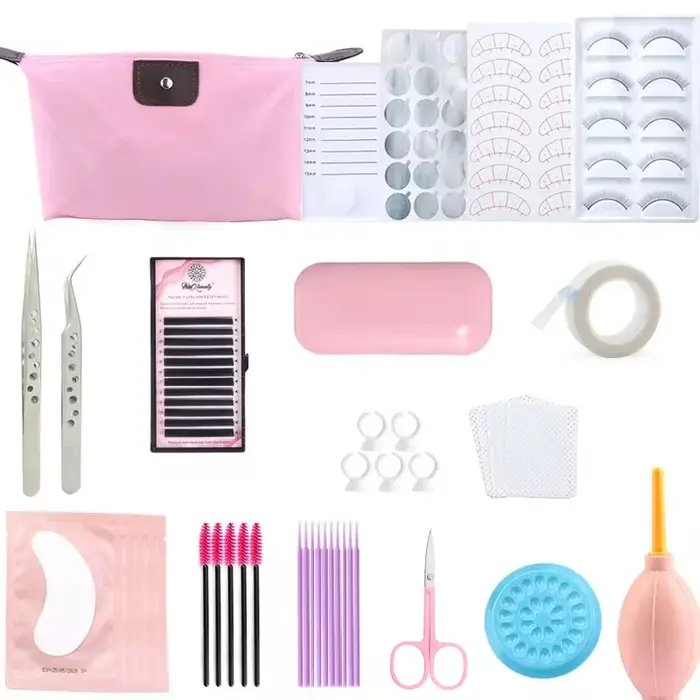 Kit de formation pour extensions de faux cils 18 en 1