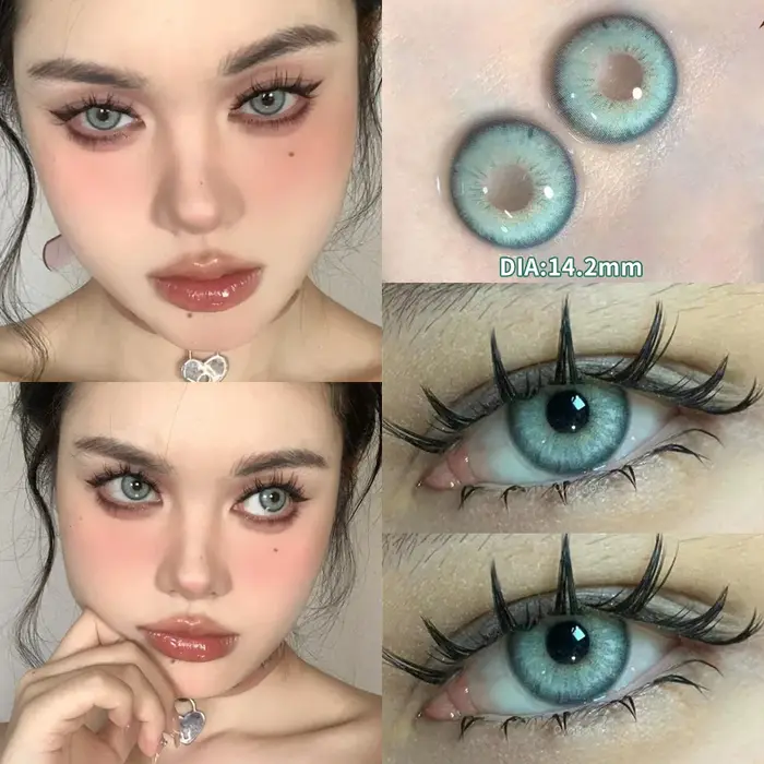 1Pair les délinquants Lentilles de contact colorées pour les yeux Myopie