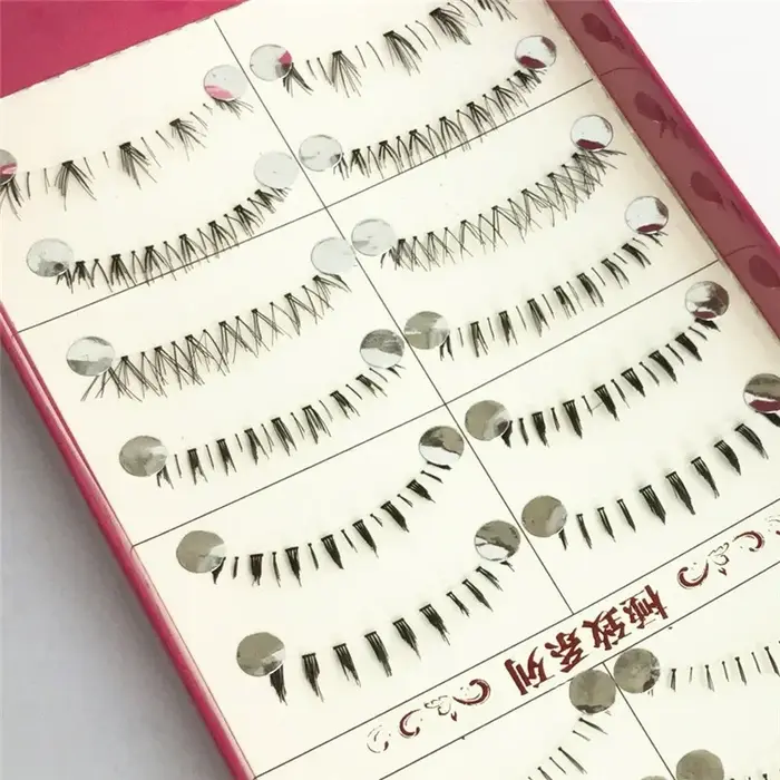 10 paires de cils inférieurs Pack différents Styles sous les cils cils inférieurs doux à la main bande transparente cils inférieurs